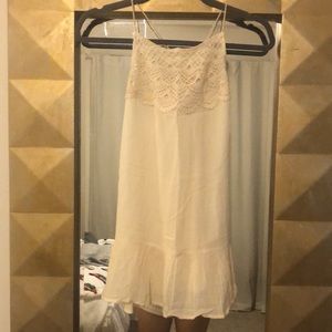 Light and Flowy Off White Linen Top